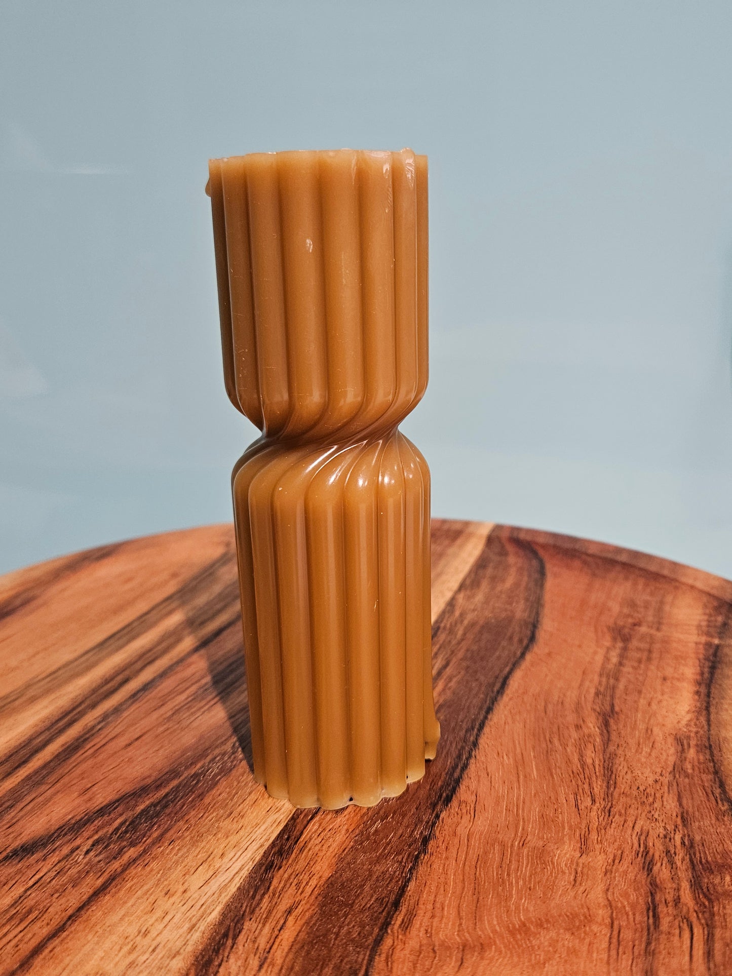Large Twisted Pillar Beeswax Candle 200g